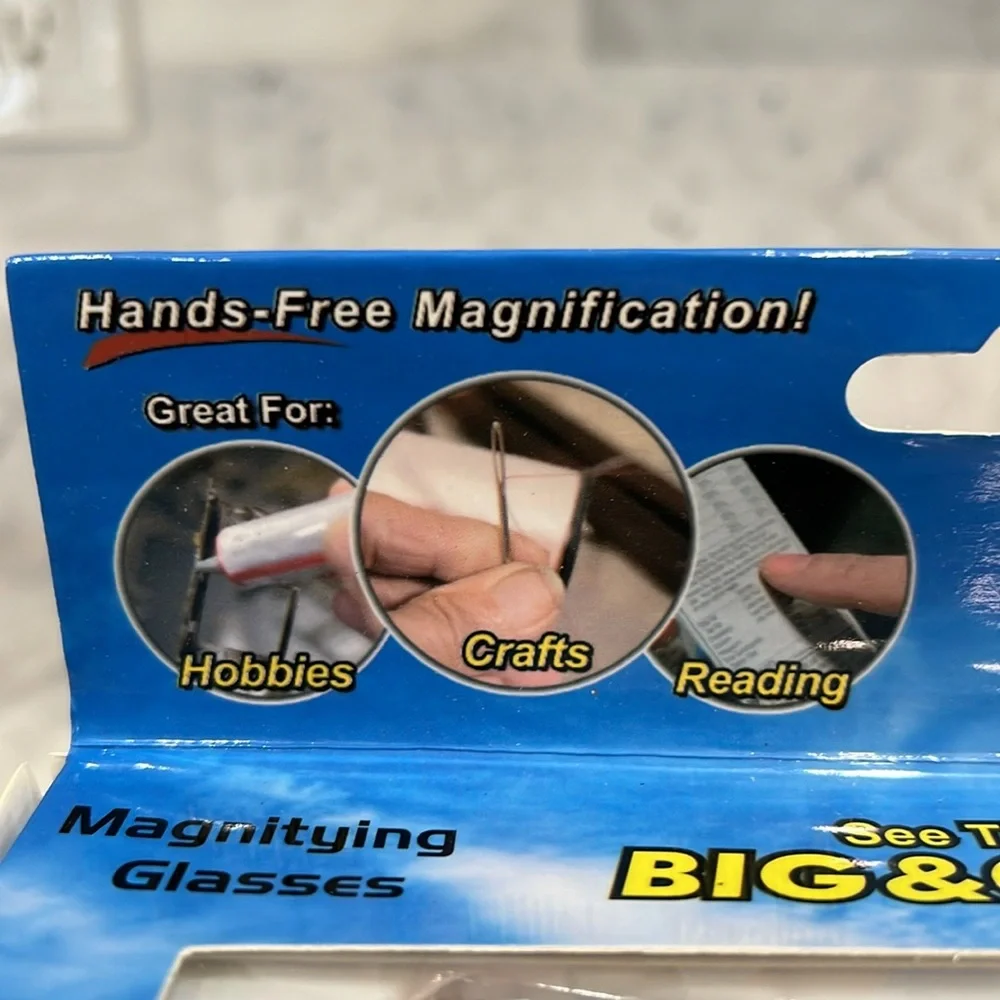 160% HANDS-FREE Magnifying Glasses with Bonus Aviator Glasses and Case